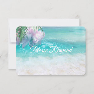 SPARKLING OCEAN WATERS UAWG Wedding RSVP Karte