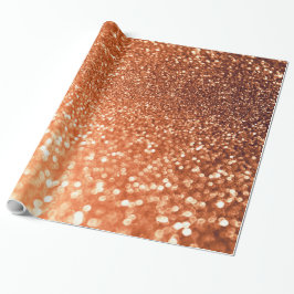 Sparkling Ombre Copper Shiny Trendy Glitzer Geschenkpapier