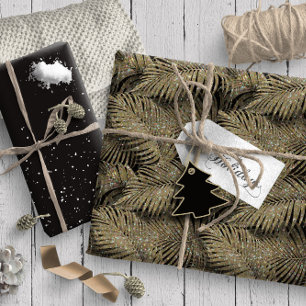 Sparkling Palm Blätter Muster Gold ID831 Geschenkpapier