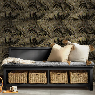 Sparkling Palm Blätter Muster Gold ID831 Tapete