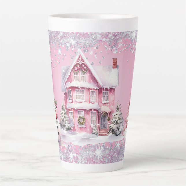 Sparkling Pink Christmas  Milchtasse (Vorderseite)