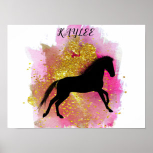 SPARKLING PORSE POSTER MIT PERSONALISIERTEM NAMEN.