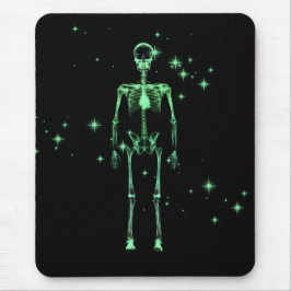 Sparkling-Ray-Skelett - grün Mousepad