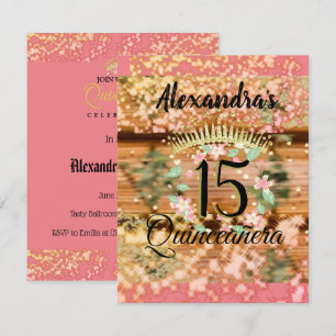 Sparkling Rose Gold Quinceñera Prinzessin Spanisch