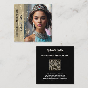 Sparkling Sand Foto Business Card Quadratische Visitenkarte