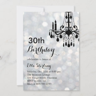 Sparkling Silver Ballroom 30. Geburtstag Einladung