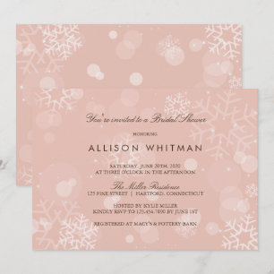 Sparkling Snowflakes Bridal Dusche Einladung