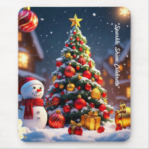 "Sparkling Snowy Nights" Mousepad