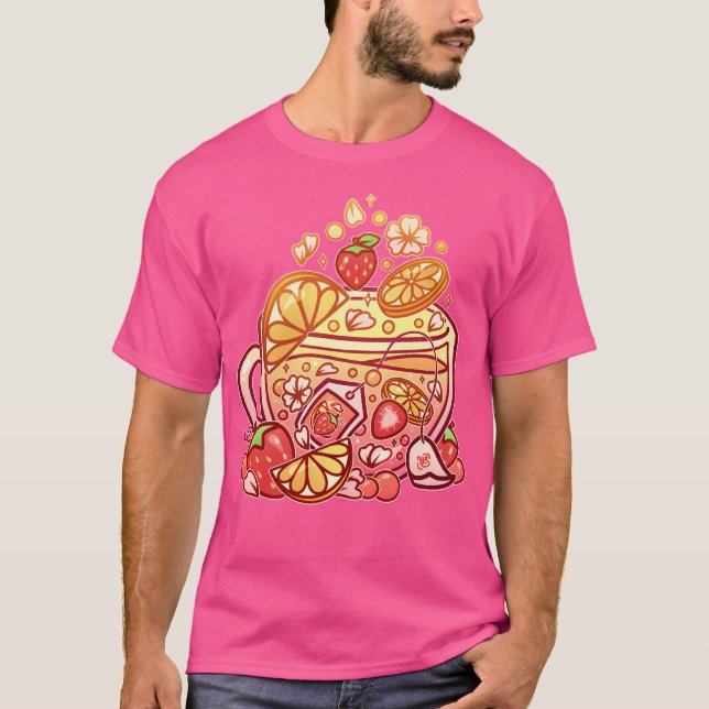 Sparkling Strawberry Lemonade Teacup T-Shirt (Vorderseite)