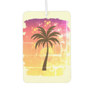 Sparkling Sunset Palm Tree Tropical Paradise Sil Autolufterfrischer