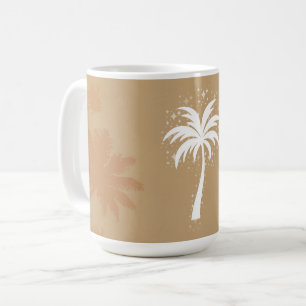 Sparkling Tropical Palm Tree Silhouette Kaffeetasse