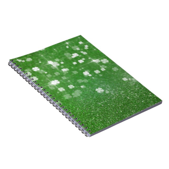 Sparkling Twinkle Glitzer Clover - Notebook Notizblock (Rechte Seite)
