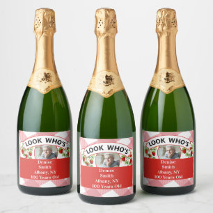 Sparkling Wine 100. Geburtstagslabels-Anpassbar