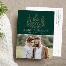 Sparkling Winter Pine Green Frohe Weihnachts-Foto