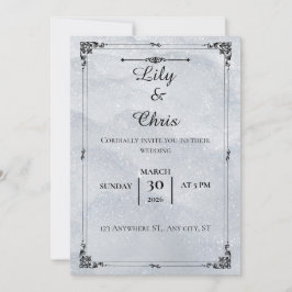 Sparkling Winter Wonderland Wedding Invitation Einladung
