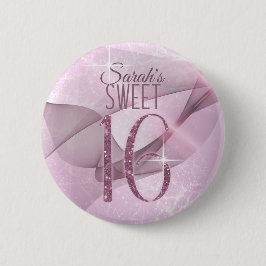 Sparkling-Wirbel 16 . Geburtstag Orchid Pink ID652 Button