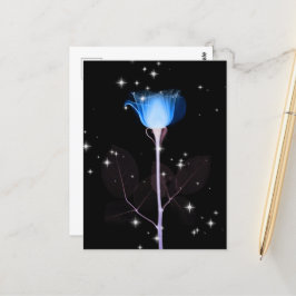 Sparkling-X-Ray-Blume - Blau Postkarte