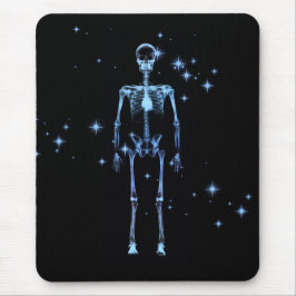 Sparkling X-Ray Skeleton - Blau Mousepad