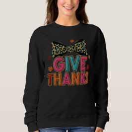 Sparkly Glitter Thanksgiving Holiday Sweatshirt