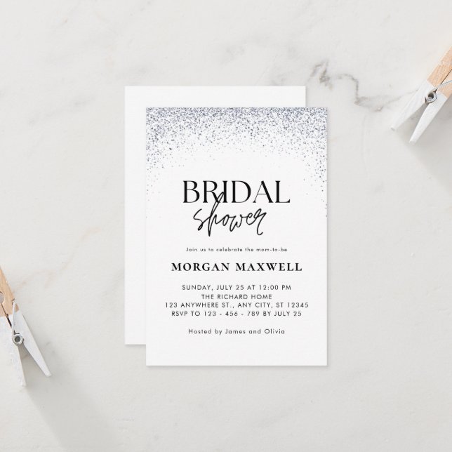 Sparkone Brautparty Disco Einladung (Vorderseite/Rückseite Beispiel)