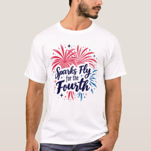 Sparks Fliegen für den Vierten T-Shirt