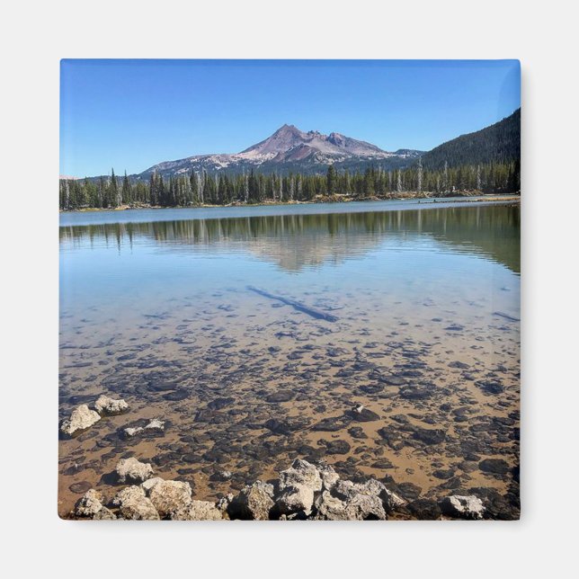 Sparks See mit Blick auf Broken Top, Oregon Magnet (Vorne)