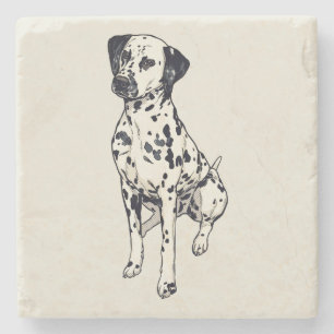Sparky Dalmatiner Pop Art Raster Comic Hund Steinuntersetzer