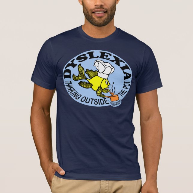 Sparky Denken der Dyslexie-Kochs-Fische außerhalb T-Shirt (Vorderseite)