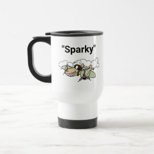"Sparky" der Cartoon P-38 Blitze Reisebecher