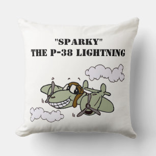 Sparky die P-38 Kissen