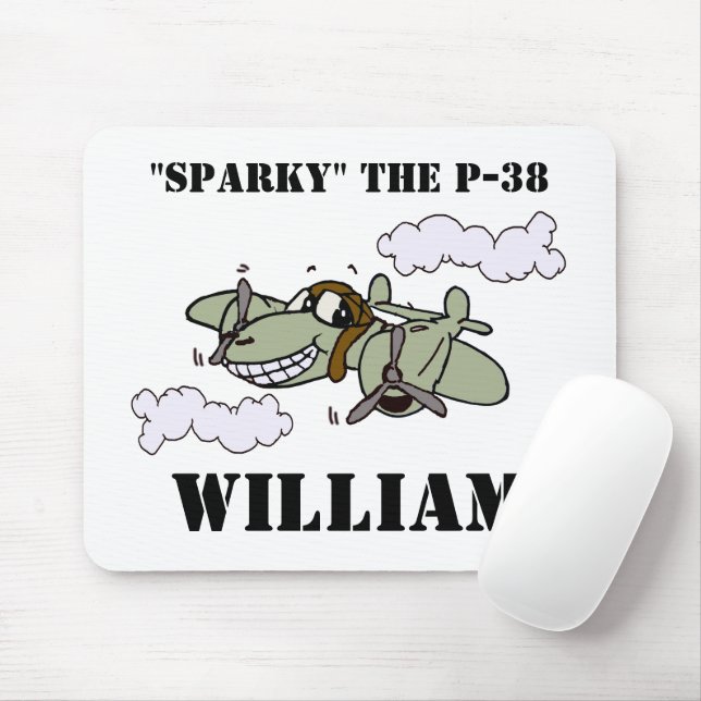 Sparky die P-38 Mousepad (Mit Mouse)