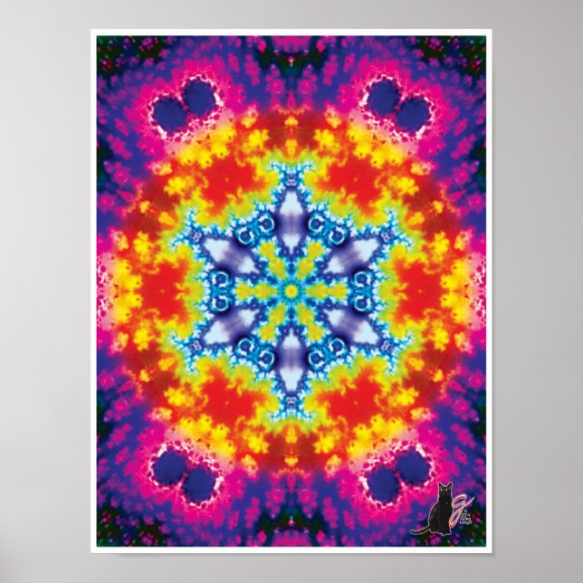 Sparky Kinetic Collage Kaleidoscope Poster (Vorne)
