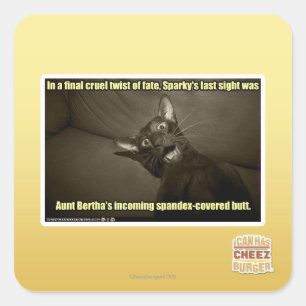 Sparkys letzter Anblick Quadratischer Aufkleber