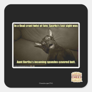 Sparkys letzter Blick Quadratischer Aufkleber