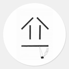 spärlich runder aufkleber