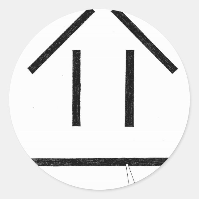 spärlich runder aufkleber (Vorderseite)