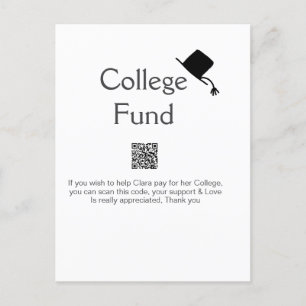 Sparplan fürs College QR-Scan Details hinzufügen A Postkarte