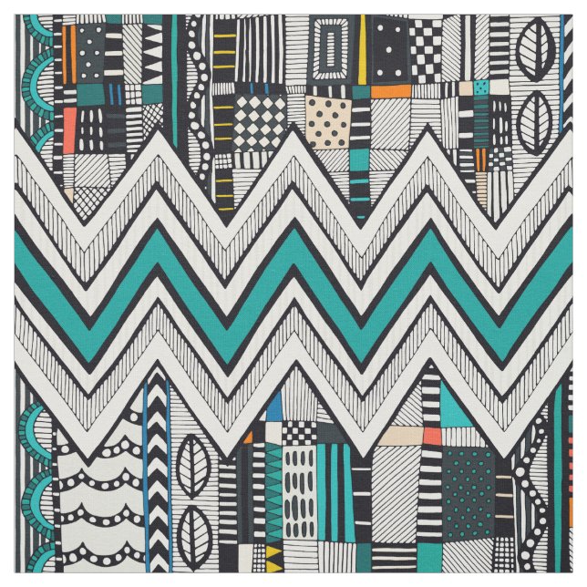 SPARRE aquamarines Gewebe Stoff (Muster)