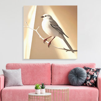 Sparrow Bird Canvas Wall Art | Cute Little Bird Leinwanddruck