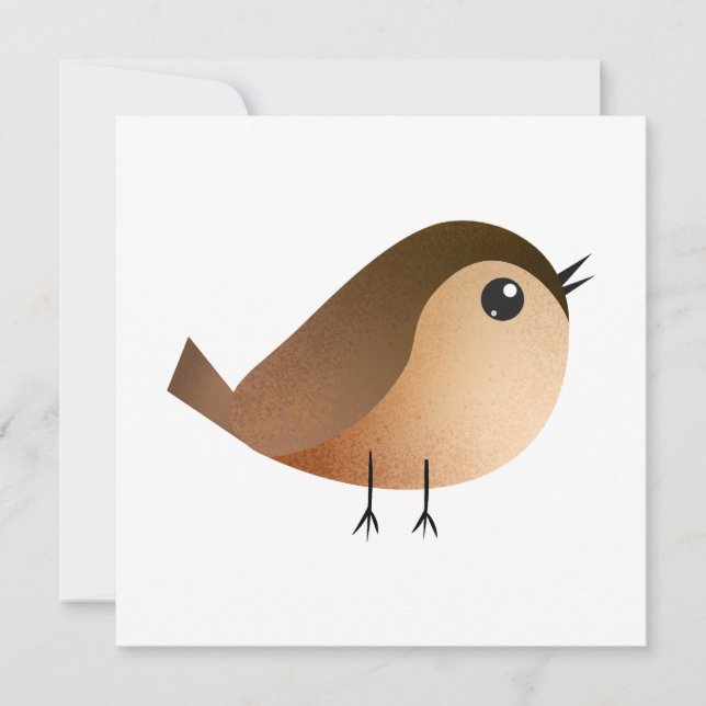Sparrow Bird-Cartoon Ankündigung (Vorderseite)