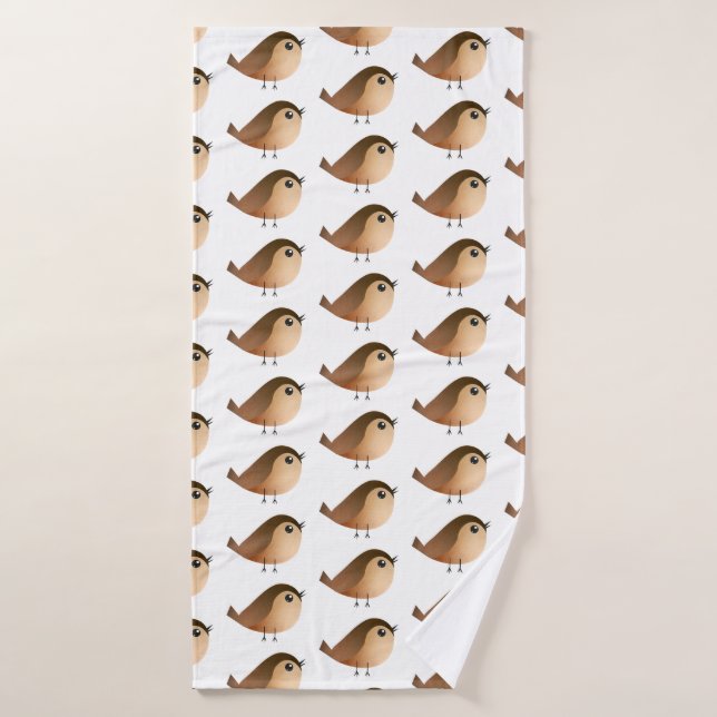 Sparrow Bird-Cartoon Badehandtuch (Badehandtuch)
