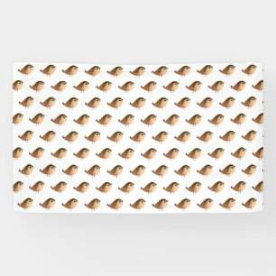 Sparrow Bird-Cartoon Banner