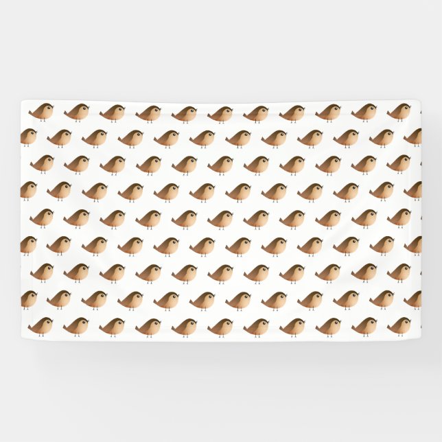Sparrow Bird-Cartoon Banner (Horizontal)