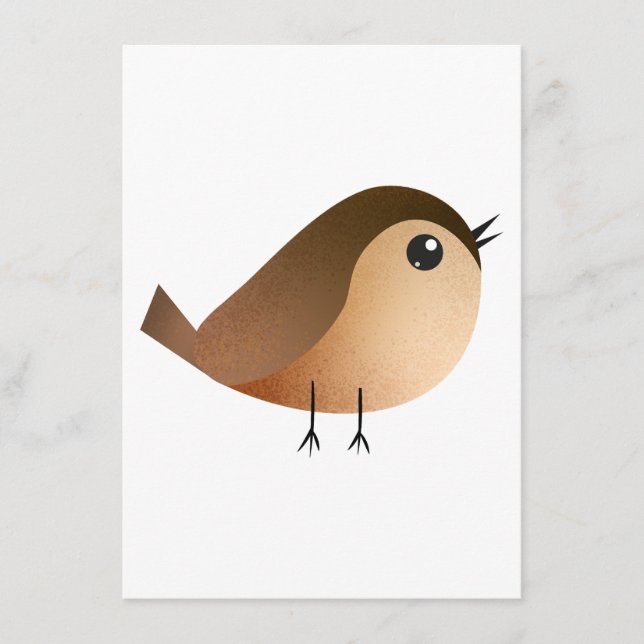 Sparrow Bird-Cartoon Begleitkarte (Vorderseite)