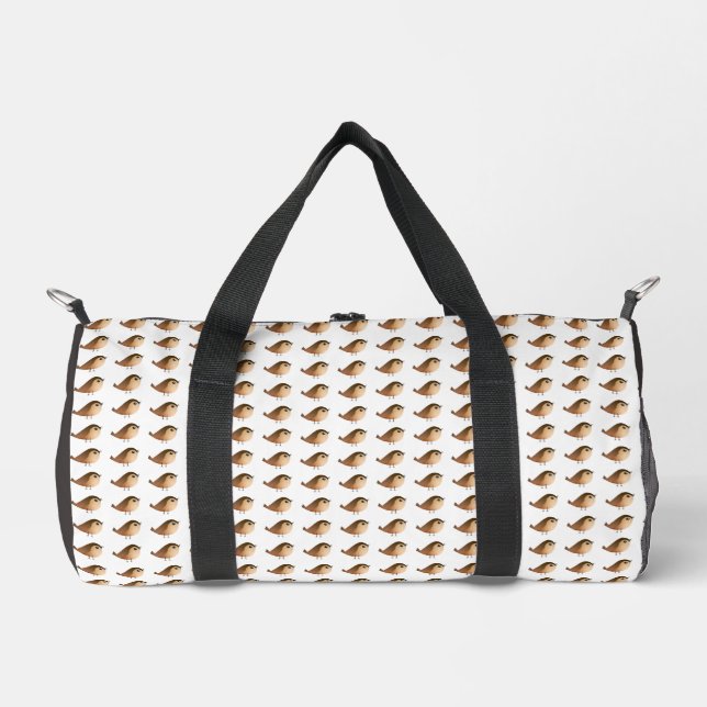 Sparrow Bird-Cartoon Duffle Bag (Vorderseite)