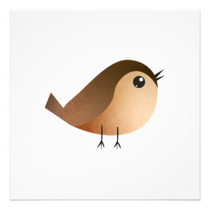 Sparrow Bird-Cartoon Fotodruck