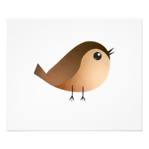 Sparrow Bird-Cartoon Fotodruck