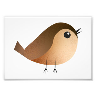 Sparrow Bird-Cartoon Fotodruck