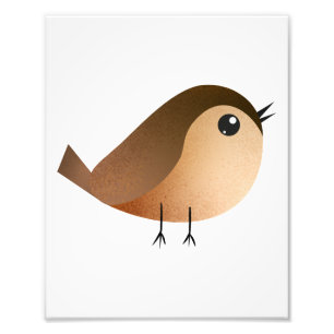 Sparrow Bird Cartoon Fotodruck