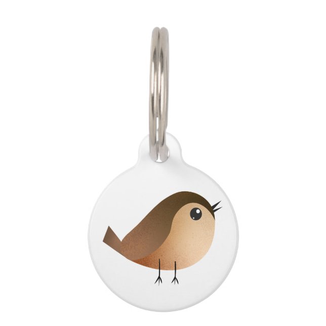 Sparrow Bird-Cartoon Haustiermarke (Vorderseite)